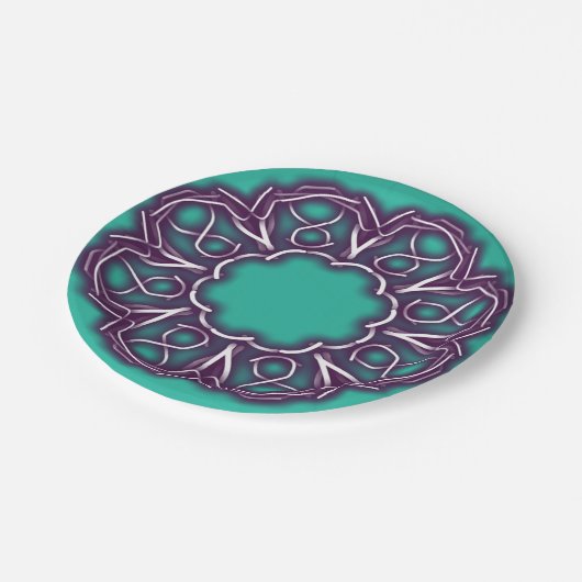 Kaleidoscoop Prints Papieren Bordje (Gekanteld)