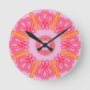 Kaleidoscoop Prints Ronde Klok