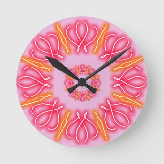 Kaleidoscoop Prints Ronde Klok (Voorkant)