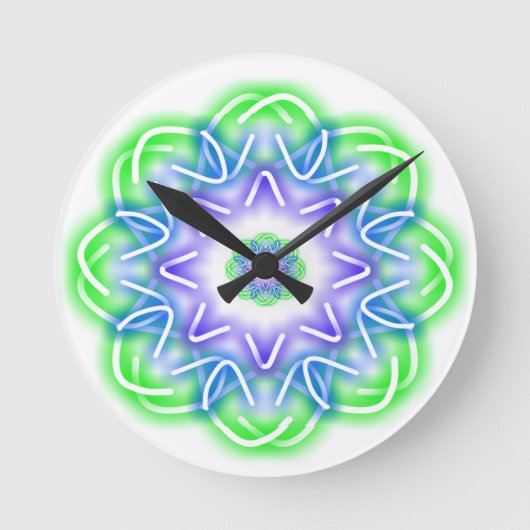Kaleidoscoop Prints Ronde Klok (Voorkant)