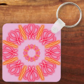 Kaleidoscoop Prints Sleutelhanger (Achterkant)