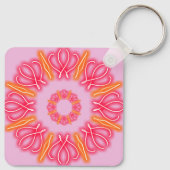 Kaleidoscoop Prints Sleutelhanger (Achterkant)