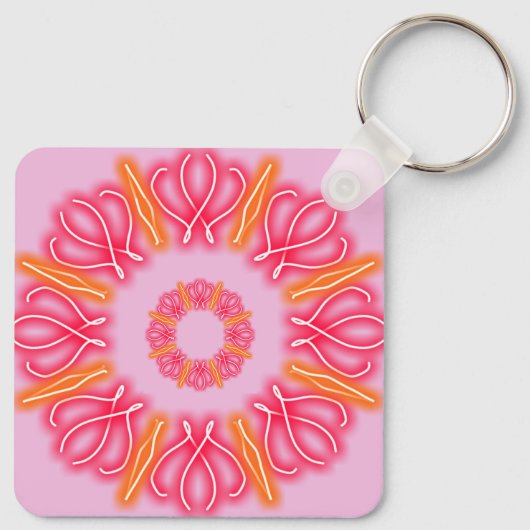 Kaleidoscoop Prints Sleutelhanger (Achterkant)