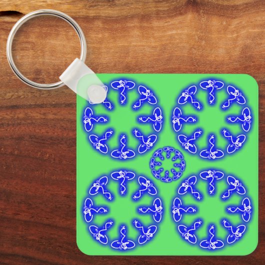 Kaleidoscoop Prints Sleutelhanger (Voorkant)