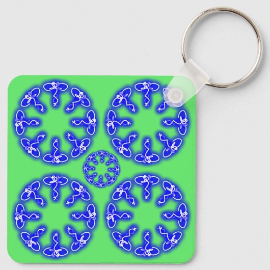Kaleidoscoop Prints Sleutelhanger (Achterkant)