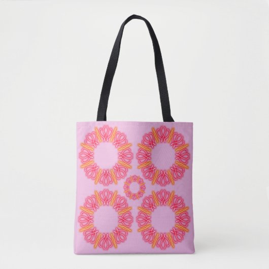 Kaleidoscoop Prints Tote Bag (Voorkant)