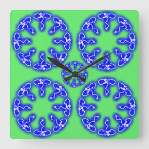 Kaleidoscoop Prints Vierkante Klok