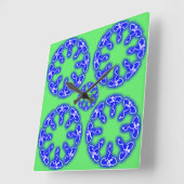 Kaleidoscoop Prints Vierkante Klok (Hoek)