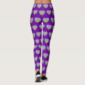 Kaleidoscoop regenbooghoningraat patroonhart leggings (Achterkant)