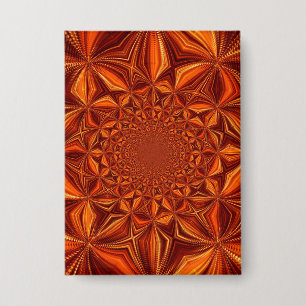 Kaleidoscoop Rood Digitaal Kunstpatroon-67546 Button