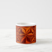 Kaleidoscoop Rood Digitaal Kunstpatroon-67546 Espresso Kop (Voorkant)