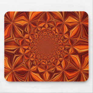 Kaleidoscoop Rood Digitaal Kunstpatroon-67546 Muismat