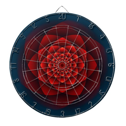 Kaleidoscoop ROOS rood + jouw idee Dartbord (Voorkant)