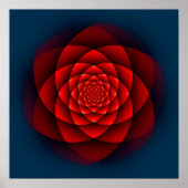 Kaleidoscoop ROOS rood Poster (Voorkant)