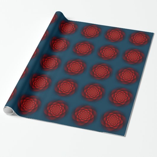 Kaleidoscoop ROOS rood + uw idee Cadeaupapier (Uitgerold)