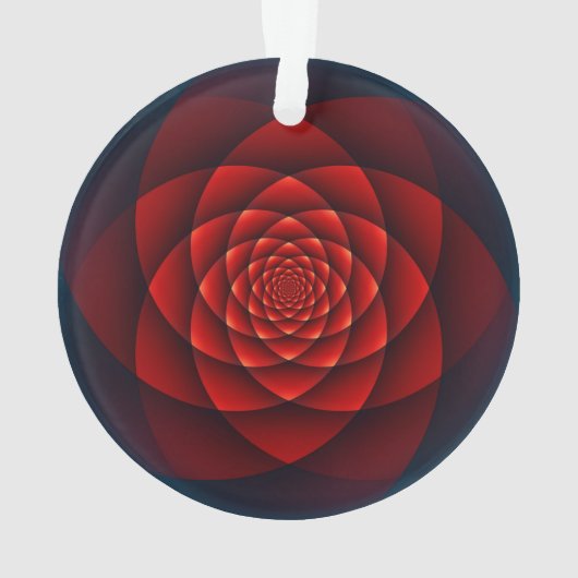 Kaleidoscoop ROOS rood + uw idee Ornament (achterkant)