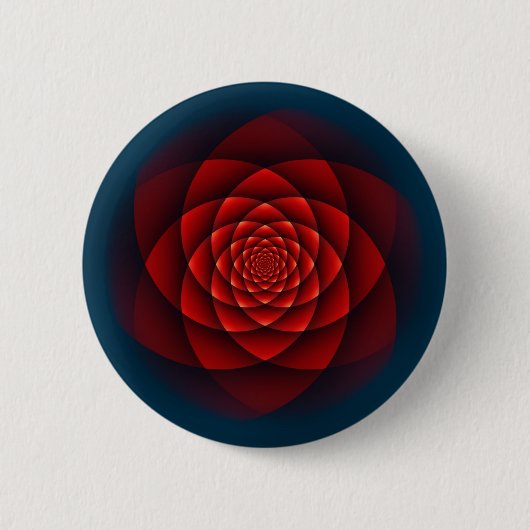 Kaleidoscoop ROOS rood + uw idee Ronde Button 5,7 Cm (Voorkant)