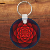 Kaleidoscoop ROOS rood + uw idee Sleutelhanger (Voorkant)