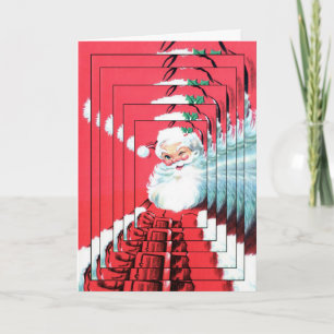 Kaleidoscoop Santa -  Kunstkaart Feestdagen Kaart
