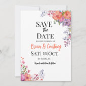 Kaleidoscoop Save The Date Kaart (Voorkant)