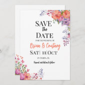 Kaleidoscoop Save The Date Kaart (Voorkant / Achterkant)