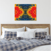 Kaleidoscoop Scarlakarab design Canvas Afdruk (Insitu (Slaapkamer))