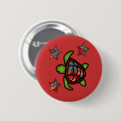 Kaleidoscoop Schildpad Button (Voorkant /achterkant)
