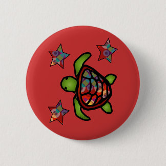 Kaleidoscoop Schildpad Button