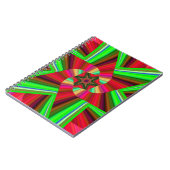 Kaleidoscoop Star Art Red Green Notitieboek (Linkerzijde)