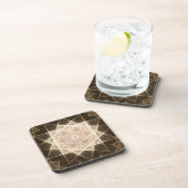 Kaleidoscoop Star en Gold Onderzetter (Rechterzijde)