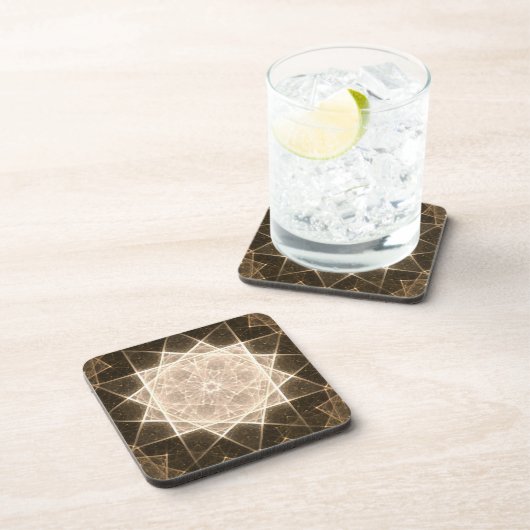 Kaleidoscoop Star en Gold Onderzetter (Rechterzijde)