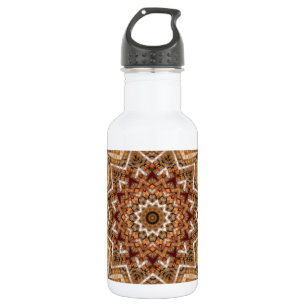Kaleidoscoop Ster Mandala Amber Patroon Waterfles