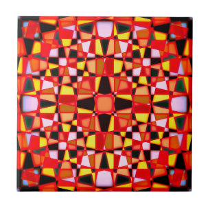 Kaleidoscoop sterpatroon tegeltje