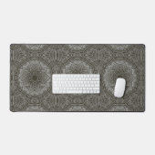 Kaleidoscoop Sterren Zwart en Wit Desk Mats Bureaumat (Keyboard & Muis)