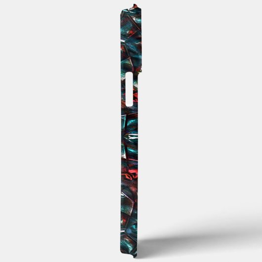 Kaleidoscoop stijl oud metaal chroomblauw groen na Case-Mate iPhone case (Achterkant / Rechts)