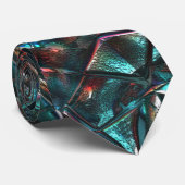 Kaleidoscoop stijl oud metaal chroomblauw groen na stropdas (Opgerold)