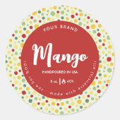 Kaleidoscoop Stippen Abstract Circle Candle Label (Voorkant)