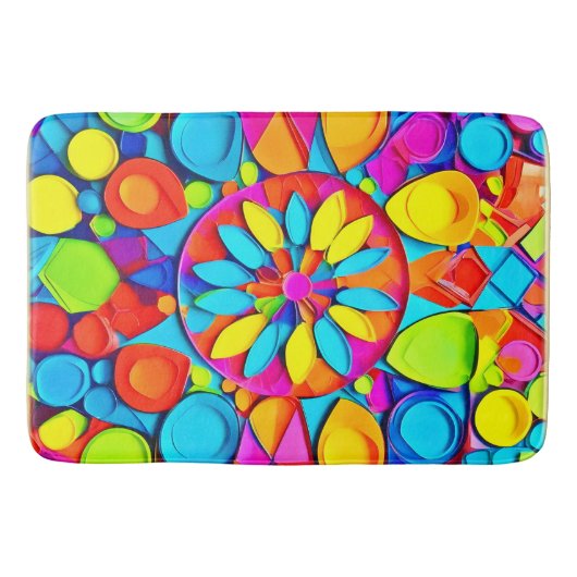 Kaleidoscoop Symfonie Kunstwerk Badmat (Voorkant)