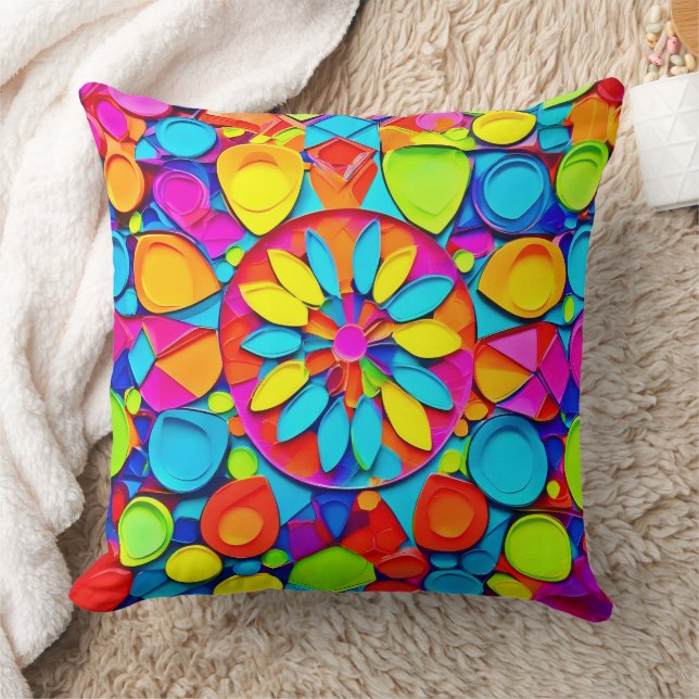 Kaleidoscoop Symfonie Kunstwerk Kussen (Deken)
