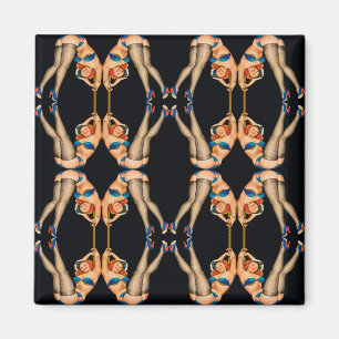 kaleidoscoop symmetriemmeisjes magneet
