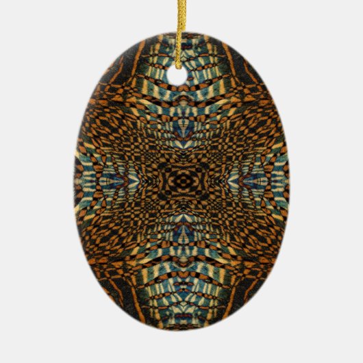 Kaleidoscoop tijgerbont keramisch ornament (Voorkant)
