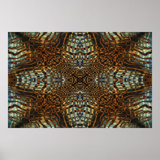 Kaleidoscoop tijgerbont poster (Voorkant)