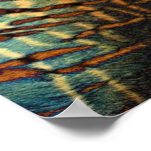 Kaleidoscoop tijgerbont poster (Hoek)