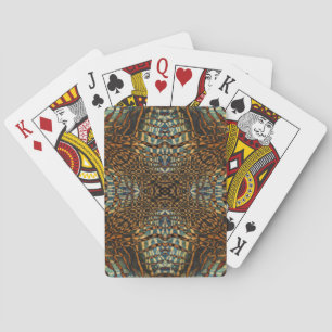 Kaleidoscoop tijgerbont speelkaarten