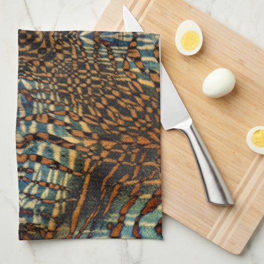 Kaleidoscoop tijgerbont theedoek (Quarter Fold)
