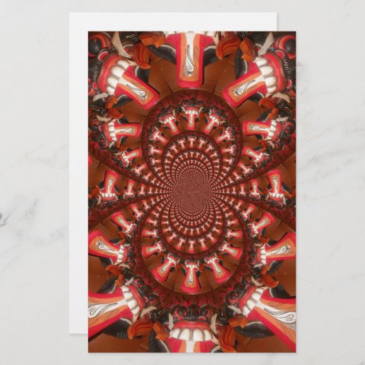 Kaleidoscoop Tong Art Print/Grafisch Briefpapier (Voorkant / Achterkant)