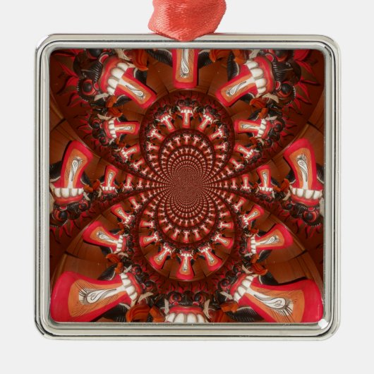 Kaleidoscoop Tong Art Print/Grafisch Metalen Ornament (Voorkant)