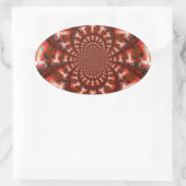 Kaleidoscoop Tong Art Print/Grafisch Ovale Sticker (Tas)