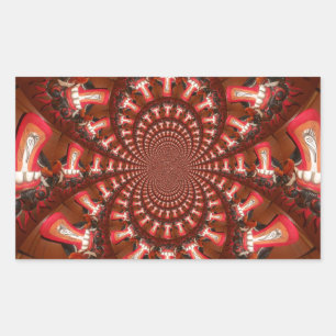 Kaleidoscoop Tong Art Print/Grafisch Rechthoekige Sticker