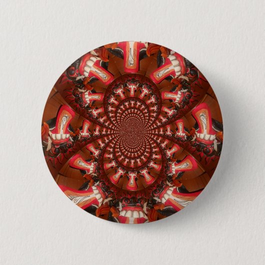 Kaleidoscoop Tong Art Print/Grafisch Ronde Button 5,7 Cm (Voorkant)